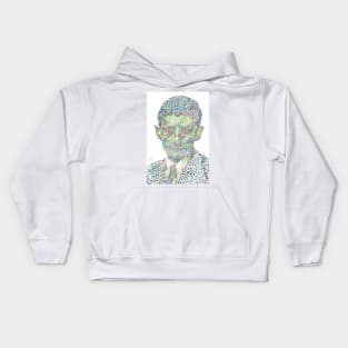 FRANZ KAFKA watercolor portrait .6 Kids Hoodie